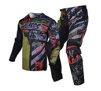 Willbros Juventud Conjunto de Engranajes de Motocrós MX Combo de Pantalón y Camiseta de Motocross Para Niños Niños Traje de Carreras Motocicleta Niños Niñas Marrón YXL