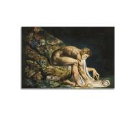 William Blake - Póster de obras clásicas de Isaac Newton, ideal para salas de estar, dormitorios, oficinas, hogares y aulas, 50 x 75 cm