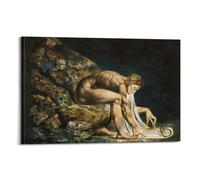 William Blake - Póster de obras clásicas de Isaac Newton para decoración de pared, impresiones artísticas en lienzo, para el hogar, oficina, dormitorio, sala de estar, 40 x 60 cm