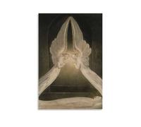 William Blake Works - Póster impreso, diseño de Cristo en el Sepulcro con la guardia de ángeles, lienzo moderno, arte de pared, imágenes estéticas para decoración del hogar para dormitorio, 20 x 30 cm