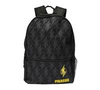 William Lamb Pokemon Pikachu 25 Personajes Negro Deporte Mochila Escuela Gimnasio Bolsa - Tamaño 45 cm (H) x 31 cm (W) x 11 cm (D), Negro, Talla única