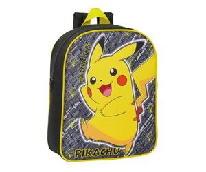 William Lamb Pokemon Pikachu Electric Type Black Casual Mochila Mochila Bolsa - Tamaño 31 cm (H) x 25 cm (W) x 9 cm (D) Videojuegos Merch Accesorios, Negro, Talla única