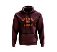 William Maxwell SUNNYDALE High Class Of '99 - Sudadera con capucha universitaria - Buffy The Vampire Slayer Anniversary Sweater - Sudadera con capucha unisex para adultos, color marrón, talla M,