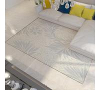 William Morris Alfombra 100x150 de área Alfombrilla Lavables para salón Tapete botánica Floral Vintage Antideslizante Ultra Fina Gris y Hoja Marfil Suelo Oficina Dormitorio Pasillo