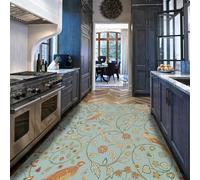 William Morris Alfombra 80x150de área Sala Estar Alfombrilla Lavables Pájaro Vintage Floral Tapete Grande Suave Suelo Interior sin Deslizamiento para Dormitorio Bajo la Mesa del