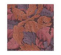 William Morris At Home Acanthus Plum Papel pintado no tejido, 10 m x 52 cm, fácil de poner y quitar, 1005 x 52 cm