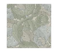 William Morris At Home Acanthus Sage & Duck Egg - Papel pintado no tejido (10 m x 52 cm, fácil de poner y quitar, 1005 x 52 cm)