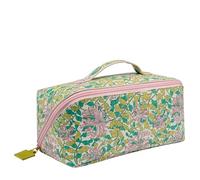William Morris At Home Beauty Washbag, Bolsa de Aseo para Productos Esenciales de Maquillaje, cosméticos, Cuero Vegano, Organizador de Viaje para Mujeres, Bolsa con Cremallera, Regalo de Belleza para
