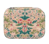 William Morris At Home Joyero, estuche de viaje con cierre de cremallera, organizador de almacenamiento compacto para anillos, pendientes y collares, multicompartimento, apto para veganos, regalo de