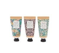 William Morris At Home Peacock-Three - Crema de manos de 3 x 30 ml, trío nutritivo para manos suaves y flexibles, juego de crema de manos hidratante, embalaje digno de regalo