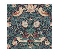William Morris At Home Strawberry Thief Deep Blue Papel pintado, 10 m x 52 cm, fácil de poner y quitar, 1005 x 52 cm