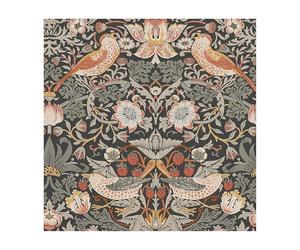 William Morris At Home Strawberry Thief - Papel pintado no tejido (10 m x 52 cm, fácil de poner y quitar, 1005 x 52 cm)