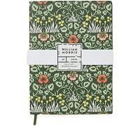 William Morris At Home Useful & Beautiful FG6852 - Diario recargable de piel vegana, A4, verde, FG6852