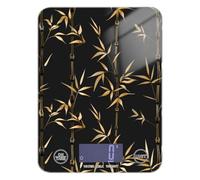 William Morris Bamboos - Mini báscula portátil para alimentos, color dorado y negro, 11 libras/0 18 onzas, 5 kg/5 g (Escenario) báscula esencial de cocina con 4 unidades para hornear, hornear, pesa