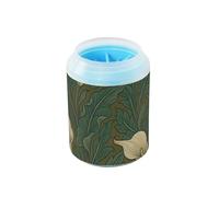 William Morris Calla Lily Pattern - Lavadora y masajeador portátil para perros con cepillo de silicona suave, máquina de limpieza de pies para perros medianos a grandes