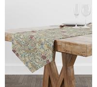 William Morris - Camino de mesa floral vintage, camino rectangular de estilo rústico de mediados de siglo, elegante camino de mesa para fiestas de vacaciones, bodas y decoración de mesa de comedor en