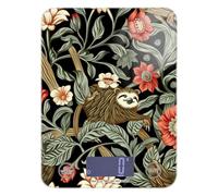 William Morris Design - Báscula digital de cocina portátil con perezoso para alimentos, 11 libras/0 18 onzas, 5 kg/5 g (Escenario), báscula digital pequeña con 4 unidades para especias, especias