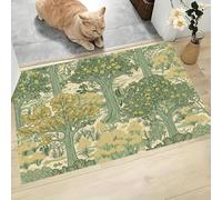 William Morris Felpudo Antideslizante - 45 x 75 cmFlores Silvestres Bosque Inglés Trampa de Tierra Felpudo Exterior e Interior para una Entrada Limpia - Fácil de Cuidar - Ver Salvia