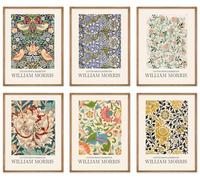 William Morris - Impresiones artísticas para pared, pinturas de artistas famosos vintage, juego de pósteres William Morris, galería de mercado de flores William Morris, impresiones artísticas en