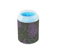 William Morris Lilac Pattern Limpiador portátil de pies de mascotas cerdas de silicona suave esencial para todos los dueños de mascotas para perros y gatos pequeños y medianos