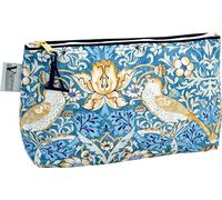 William Morris Strawberry Theif - Bolsa de Transporte, Blue, 21cm x 13cm x 6cm, Bolsa Suave con Cierre de Cremallera