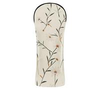 William Morris Style Daisy Almond - Juego de fundas de golf impermeables con etiquetas de números para conductor Fairway Wood Hybrid Cover para carro de golf