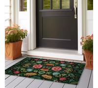 William Morris Tradition - Alfombra de área con diseño de plantas y flores, color verde, resistente a la luz, alfombra grande con respaldo antideslizante para dormitorio, comedor, oficina en casa
