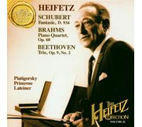 William Primrose - The Heifetz collection, vol 42 : Brahms : Piano quartet, op.60 / Schubert : Fantaisie D. 934 / Beethoven : Trio, op.9, n°2