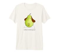 William Shakespeare, Divertido Escritor Actor Poeta Bardo en Forma de Pera Camiseta Premium