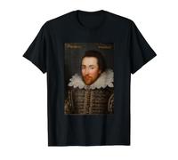 William Shakespeare Retrato Teatro Escritor Histórico Camiseta gráfica económica, Hombre, Negro, L