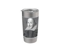 William Shakespeare Retrato Teatro Escritor Histórico Vaso térmico de acero inoxidable de doble pared