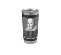 William Shakespeare Retrato Teatro Escritor Histórico Vaso térmico de acero inoxidable de doble pared