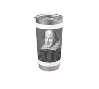 William Shakespeare Retrato Teatro Escritor Histórico Vaso térmico de acero inoxidable de doble pared