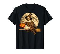 William Shakespeare Sombrero de Bruja Jack O Lantern Moon Escoba Camiseta
