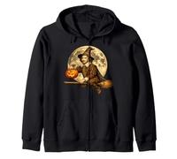 William Shakespeare Sombrero de Bruja Jack O Lantern Moon Escoba Sudadera con Capucha
