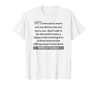 William Tyndale Cita de la prisión 1535 Camiseta gráfica económica, Hombre, Blanco, S