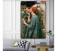 William Waterhouse "El alma de la rosa" Lienzo impreso, pintura al óleo, póster, cuadro, decoración de pared para el hogar (50x70 cm x 1/sin marco)