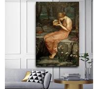 William Waterhouse "Psique abriendo la caja dorada" Impresiones en lienzo Pintura al óleo Póster Imagen Decoración de pared Decoración del hogar 80x120CM Sin marco