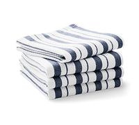 Williams-Sonoma Classic - Paños de Cocina (4 Unidades), diseño de Rayas, Color Azul Marino