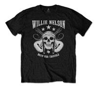 Willie Nelson Skull con licencia Camiseta hombre