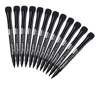 Willingood 12 piezas negro magnético pizarra marcador borrable borrable borrador niños dibujo pluma marcador pizarra rotuladores rotuladores pizarra lápiz para refrigerador oficina escuela suministros