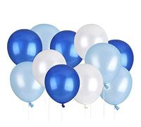Willingood 50 globos azules, globos para felices vacaciones y vacaciones, baby shower, boda, feliz cumpleaños, 3,2 g, 3 colores
