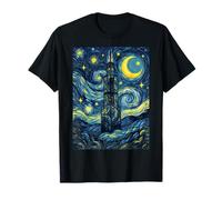 Willis Tower Chicago Noche Estrellada Historia del Arte Presente Camiseta