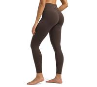 WILLIT - Leggings deportivos para mujer, opacos, cintura alta, control de abdomen, calzas deportivas para yoga, entrenamiento en el gimnasio, marrón oscuro, XXL