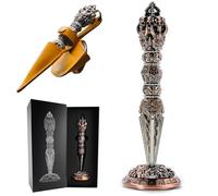 Willmove Magic Wand Dice Spinner 7 en 1 con bolsa de cuero para DND 5E DCC Gobilin D20 D12 D10 D6 D4 D100 - Diseño único