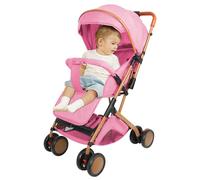 Willonin Cochecito Canne, 0-6 años, 0-35 kg, Cochecito Bebe Ligero y Compacto, Posición Alargada, Ajuste del Respaldo hasta la Posición Acostada, Ligero y Manejable, Rosa