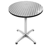 Willonin Mesa compacta y plegable - Mesa plegable ajustable - para Camping Catering Buffet Picnic - 60 x 60 x 70/110 cm (redonda)