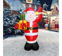 Willonin Papá Noel Inflable - Decoración de cascanueces inflable con decoración de escena de soldado LED 240 cm