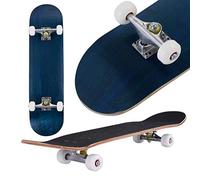 Willonin Skateboard de Silencio, Patineta Silenciosa de Arce de Cuatro Ruedas, Spray de La Placa Trasera, Regalo de Cumpleaños Infantil, Adolescente Y Adulto (A)