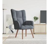 Willood Silla de Relajación Asiento Sillón Salón Sala de Estar Estudio Escritorio Oficina Muebles Mobiliario Decoración de Terciopelo Gris Oscuro